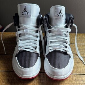 Women’s Air Jordan Mid SE Utility Sneakers in Black,White,Gym Red Size 9.5 Men 8